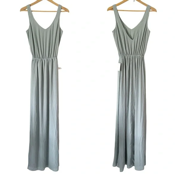 Show Me Your Mumu Kendall Maxi Dress in Silver Sage Crisp XXS NWT - Picture 3 of 13